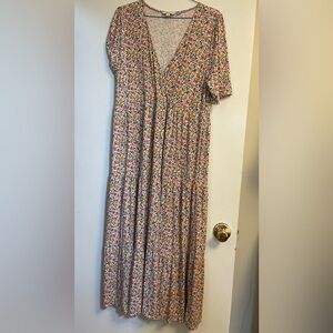 Boden Multicolor Floral A-Line Skirt